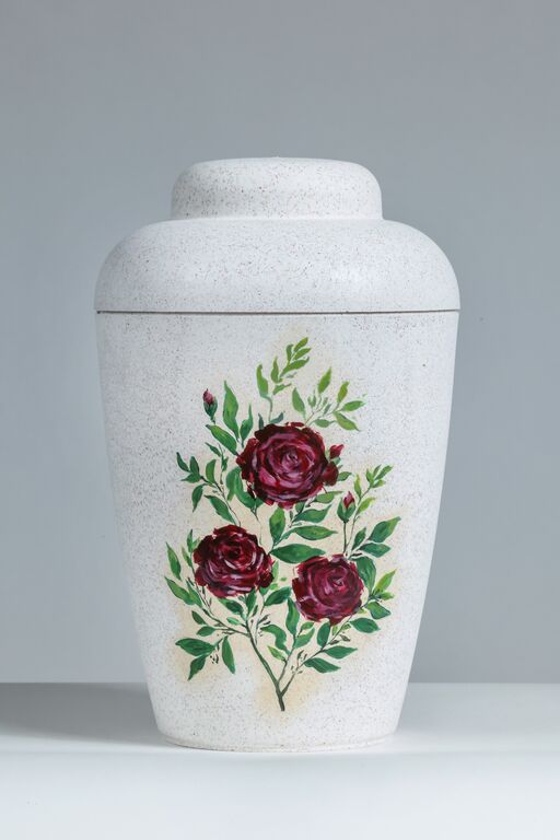 Hvid natururne med rose