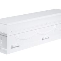 Begravelseskiste 16 med guirlander