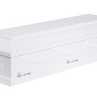 Begravelseskiste 16 med guirlander