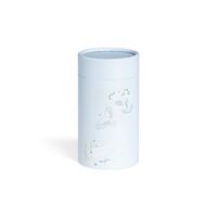 Askerør lyseblå med due barn