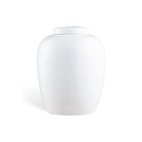 Dobbelt hvid lerurne med glasur