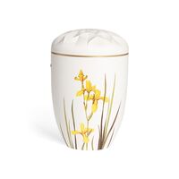 Fryd urne med gul lilje