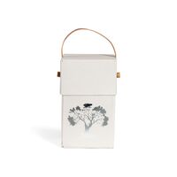 Museumsurne i hvid med livets træ