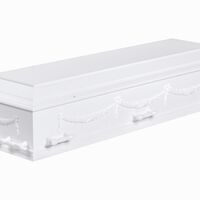 Kremeringskiste med guirlander