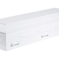 Kremeringskiste med guirlander