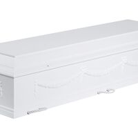 Kremeringskiste med guirlander