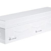 Kremeringskiste med guirlander