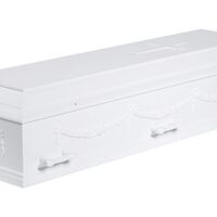 Kremeringskiste med guirlander