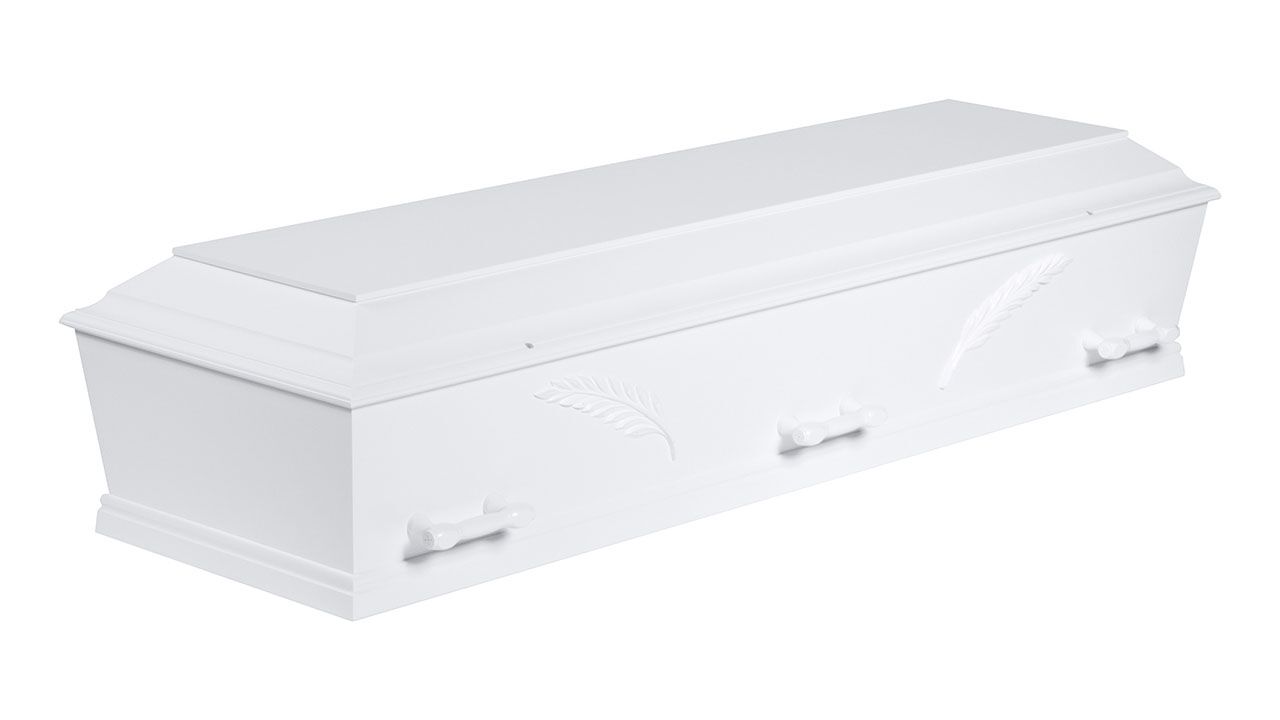 Kremeringskiste med palmer