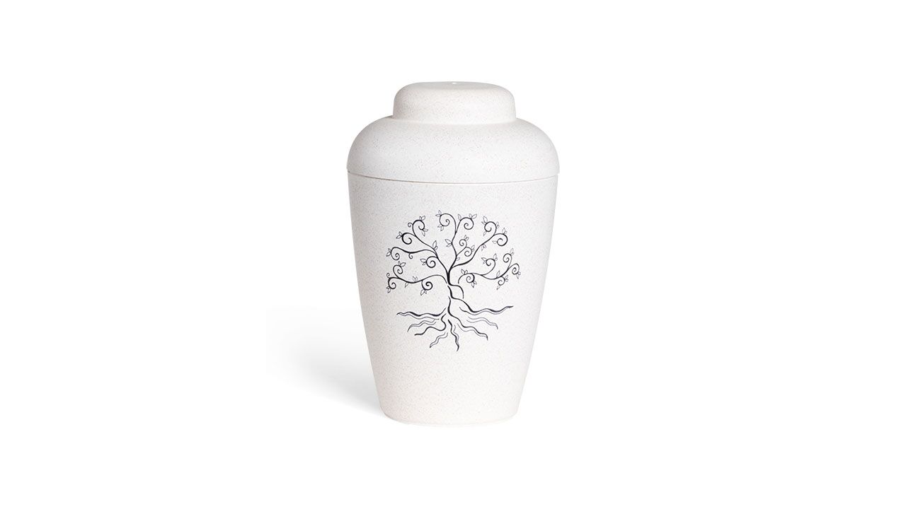 Hvid natururne med livets træ