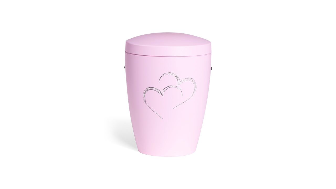 Pludra A lyserød med hjerte i swarovski