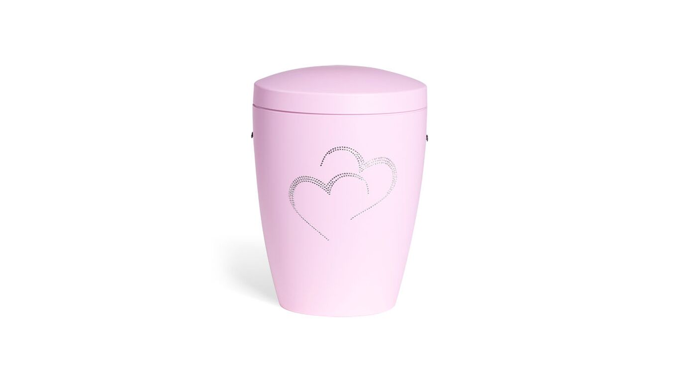 Pludra A lyserød med hjerte i swarovski