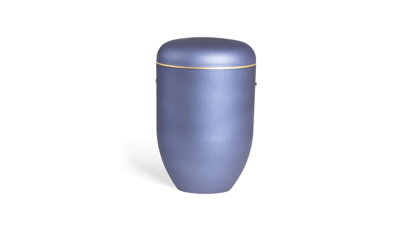 Pludra B blå med guldkant