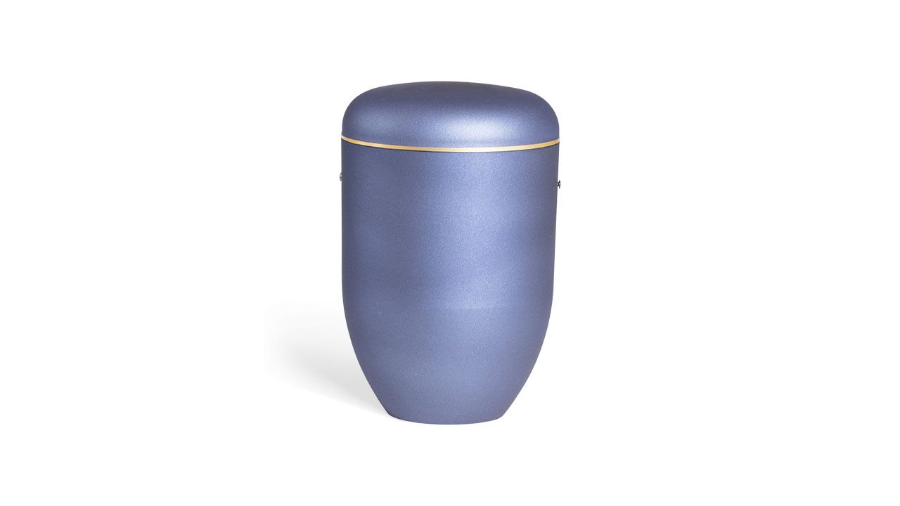 Pludra B blå med guldkant