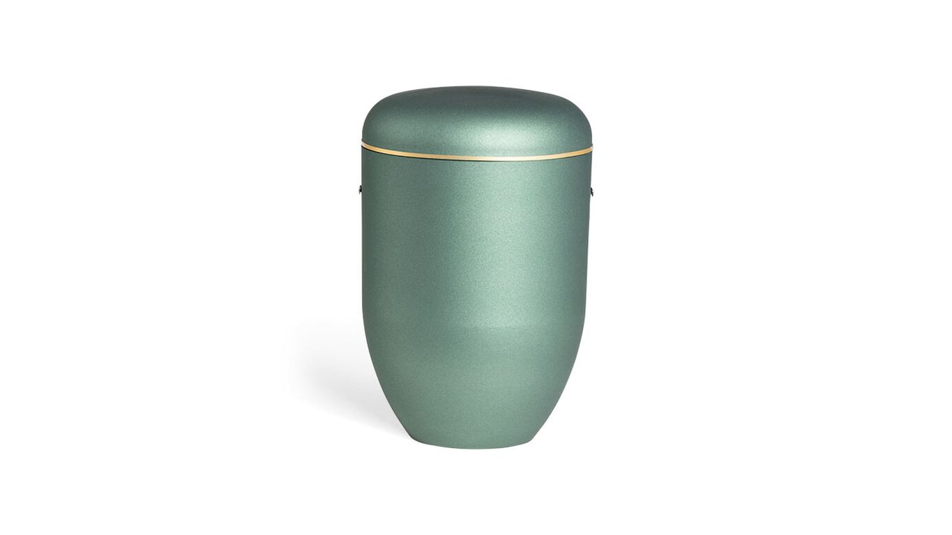 Pludra B grøn med guldkant