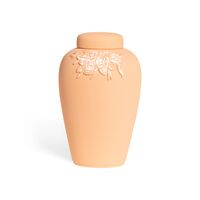 Lerurne med rose i terracotta